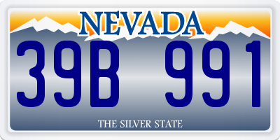 NV license plate 39B991