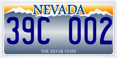 NV license plate 39C002