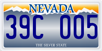NV license plate 39C005