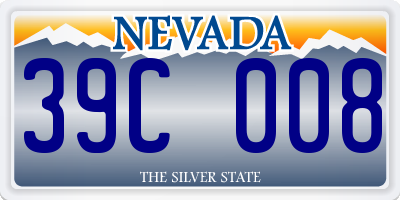 NV license plate 39C008
