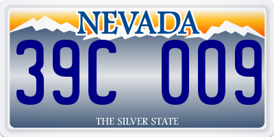 NV license plate 39C009