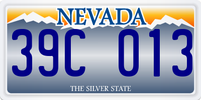 NV license plate 39C013