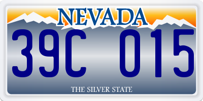 NV license plate 39C015