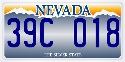 NV license plate 39C018