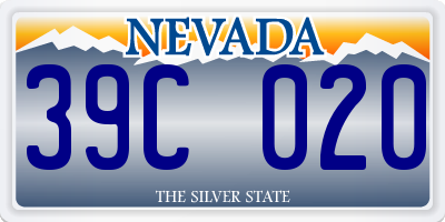 NV license plate 39C020