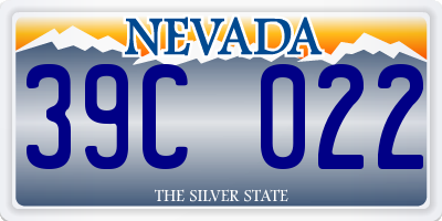 NV license plate 39C022