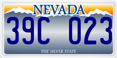 NV license plate 39C023