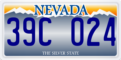 NV license plate 39C024