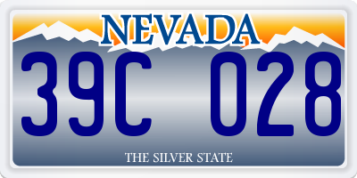 NV license plate 39C028