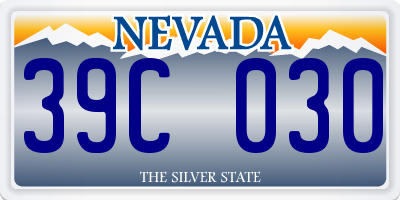 NV license plate 39C030