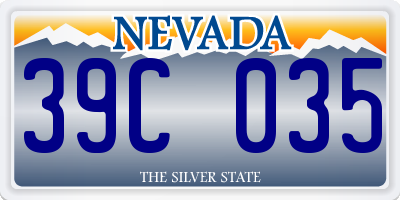 NV license plate 39C035