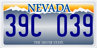 NV license plate 39C039