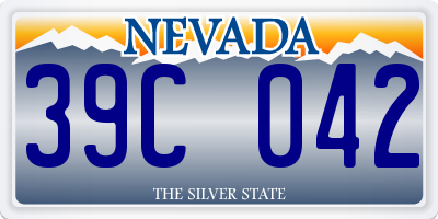 NV license plate 39C042