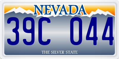 NV license plate 39C044