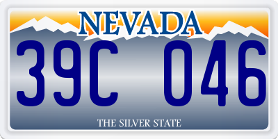 NV license plate 39C046