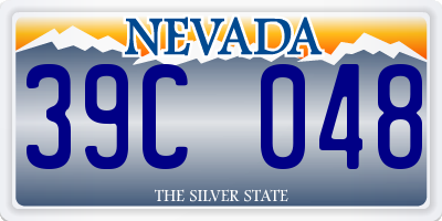 NV license plate 39C048