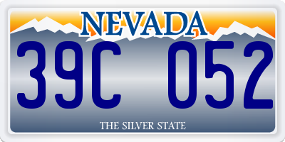 NV license plate 39C052
