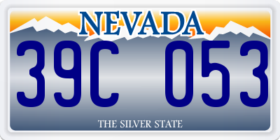 NV license plate 39C053