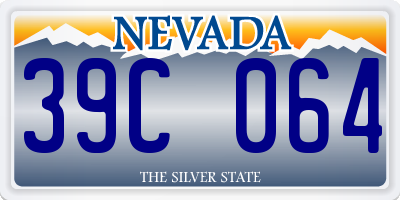 NV license plate 39C064