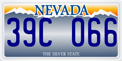 NV license plate 39C066