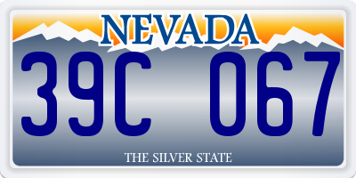 NV license plate 39C067