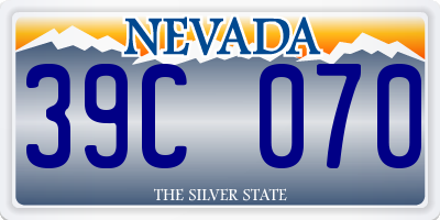 NV license plate 39C070