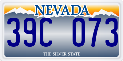 NV license plate 39C073