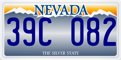 NV license plate 39C082