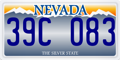 NV license plate 39C083