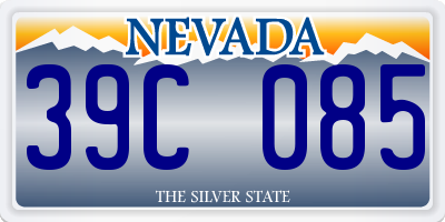 NV license plate 39C085