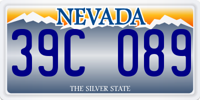 NV license plate 39C089