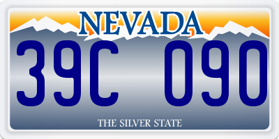 NV license plate 39C090