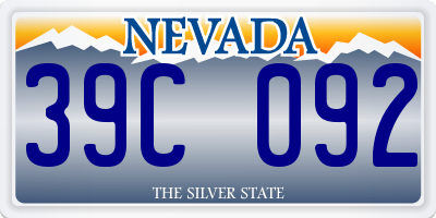 NV license plate 39C092