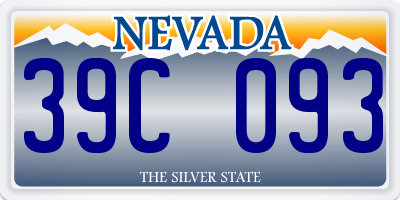 NV license plate 39C093