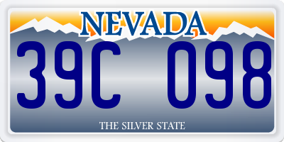 NV license plate 39C098