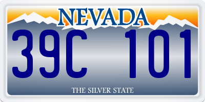 NV license plate 39C101