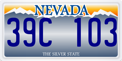 NV license plate 39C103