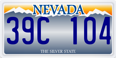 NV license plate 39C104