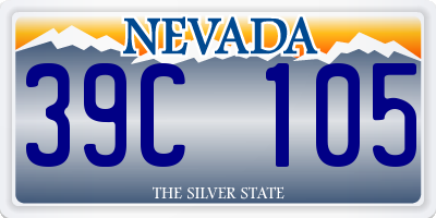 NV license plate 39C105