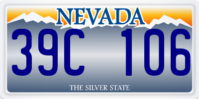NV license plate 39C106