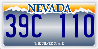 NV license plate 39C110