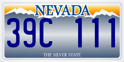 NV license plate 39C111