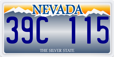 NV license plate 39C115