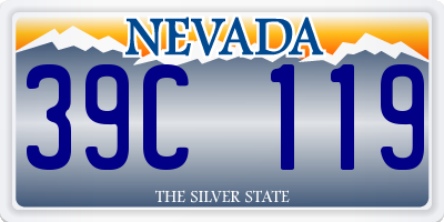 NV license plate 39C119