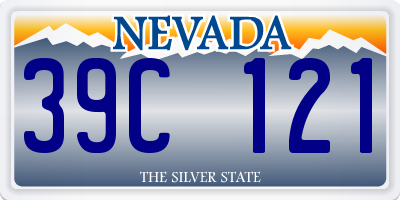 NV license plate 39C121