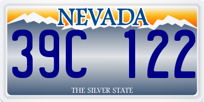 NV license plate 39C122