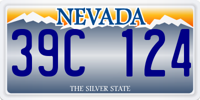 NV license plate 39C124