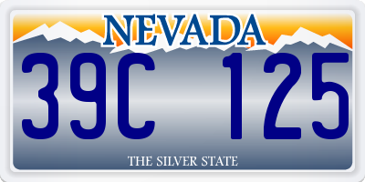 NV license plate 39C125