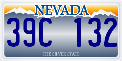 NV license plate 39C132