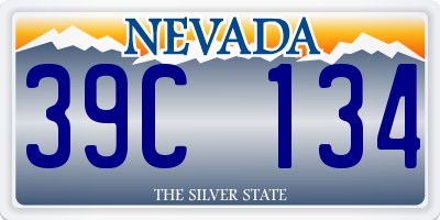 NV license plate 39C134
